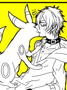 Rating: Questionable Score: 0 Tags: 3:4 ambiguous_gender duo e621 eeveelution feral generation_2_pokemon hug human interspecies kissing male mammal nintendo pokemon pokemon_(species) pokephilia simple_background sitting umbreon 柴健 User: bunchy7s