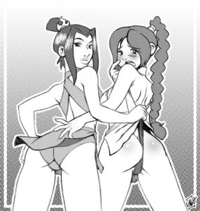 Rating: Questionable Score: 0 Tags: 2girls artist_request ass avatar_legends avatar_the_last_airbender azula black_hair blush double_ass_focus female female_only fire_nation human monochrome multiple_females nickelodeon nonbender rule34 straight_hair swimsuit ty_lee wedgie yuri User: bunchy7s