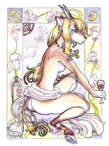 Rating: Questionable Score: 0 Tags: alcohol antelope anthro arabesque art_nouveau beverage biped black_horn black_nose blonde_hair bovid breasts brown_body brown_fur butt container cup e621 ear_piercing eyebrows eyelashes feet female flower fur gazelle grey_eyes hair half-closed_eyes holding_object hooves horn jewelry long_hair looking_at_viewer looking_back mammal multicolored_body multicolored_fur narrowed_eyes necklace nipples nude piercing pink_nipples plant side_boob signature solo tail tail_tuft tan_body tan_fur thick_thighs tuft white_body white_fur white_hooves wide_hips yellow_tail_tuft User: bunchy7s