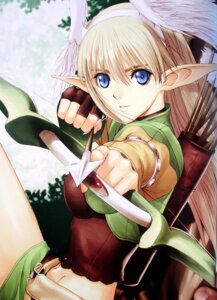 Rating: Safe Score: 0 Tags: 5_fingers accessory aiming aiming_at_viewer arrow_(weapon) blonde_hair blue_eyes bow_(weapon) clothed clothing digital_media_(artwork) e621 elf fake_head_wings female fingerless_gloves fingers foreshortening gloves hair hair_accessory hairband handwear hi_res holding_object holding_weapon humanoid humanoid_pointy_ears long_hair looking_at_viewer midriff not_furry pointy_ears quiver_(object) ranged_weapon sega shining_(sega) shining_tears solo taka_tony tan_body tan_skin weapon User: bunchy7s