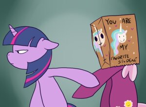 Rating: Safe Score: 0 Tags: bag bag_over_head cheerilee_(mlp) cutie_mark duo e621 earth_pony english_text equid equine female feral friendship_is_magic frown fur hair hasbro heart_symbol horn horse long_hair looking_at_viewer mammal mask multicolored_hair my_little_pony mythological_creature mythological_equine mythology paper_bag paper_bag_mask pixel-prism pony princess princess_celestia_(mlp) purple_body purple_eyes purple_fur purple_hair royalty smile text twilight_sparkle_(mlp) two_tone_hair unicorn white_body white_fur User: bunchy7s
