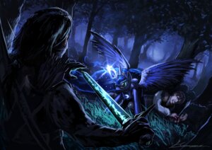 Rating: Safe Score: 0 Tags: 2012 arrow_(weapon) blood blue_hair blue_theme bodily_fluids bow_(weapon) brown_hair clothing cool_colors dark_theme defensive detailed_background e621 equid equine feathered_wings feathers female feral forest friendship_is_magic grass green_eyes group hair hasbro holding_melee_weapon holding_object holding_sword holding_weapon horn human huussii lying magic male mammal melee_weapon my_little_pony mythological_creature mythological_equine mythology nature night on_side outside plant princess_luna_(mlp) quadruped quiver_(object) ranged_weapon scenery shirt sword tail topwear tree weapon winged_unicorn wings wood User: bunchy7s
