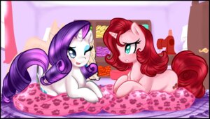 Rating: Safe Score: 0 Tags: 2012 black_border blossomppg blue_eyes blush border cutie_mark duo e621 equid equine female feral friendship_is_magic fur hair hasbro hi_res horn inside long_hair lying makeup mammal my_little_pony mythological_creature mythological_equine mythology one_eye_closed open_mouth pillow pink_body pink_fur purple_hair quadruped rarity_(mlp) red_hair tail unicorn white_body white_fur wink User: bunchy7s