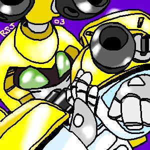 Rating: Safe Score: 0 Tags: 1:1 2003 e621 green_eyes gun low_res machine male medabots metabee not_furry ranged_weapon robot rsj solo weapon yellow_body User: bunchy7s