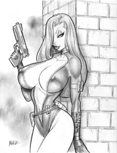 Rating: Explicit Score: 0 Tags: areola_bulge artist_signature belt big_breasts bodysuit breasts cleavage deacon_black disney eyeshadow female hair_over_one_eye holding_pistol hourglass_figure jessica_rabbit leaning_against_wall lipstick long_hair looking_at_viewer monochrome pistol rule34 unzipped_bodysuit who_framed_roger_rabbit User: bunchy7s
