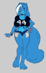 Rating: Questionable Score: 0 Tags: 4_toes anklet anthro armband big_breasts biped black_nose blue_body blue_fur bottomwear breasts canid canine claws clothed clothing collar crop_top denim denim_clothing e621 feet female fluffy fluffy_tail fox fur hair hindpaw jewelry kencougr long_hair looking_at_viewer mammal midriff multicolored_hair navel paws pose purple_eyes shirt shorts simple_background skimpy smile solo standing tail toe_claws toes topwear torn_clothing two_tone_hair under_boob vinca_(artie) wristband User: bunchy7s