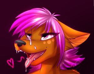 Rating: Explicit Score: 0 Tags: anthro bodily_fluids brown_body brown_fur bust_portrait canid canine canis cum cum_in_mouth cum_inside cum_on_face cum_on_tongue dingo e621 eipril female fur genital_fluids hair half-closed_eyes heart_symbol mammal narrowed_eyes offscreen_character pink_eyes pink_hair portrait purple_background purple_eyes purple_hair purple_theme shelty simple_background solo tongue tongue_out User: bunchy7s