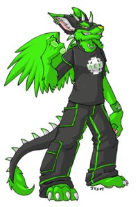 Rating: Safe Score: 0 Tags: 2004 4_toes alternative_fashion anthro barefoot biped black_body black_fur canid canine clothed clothing cybergoth digital_media_(artwork) e621 ear_piercing facial_piercing feathered_wings feathers feet female full-length_portrait fur glowstick goth green_body green_fur hybrid jax_the_bat labret_piercing lip_piercing mammal neck_piercing neogeen_(character) piercing portrait simple_background solo standing tail toes white_background wings wristband User: bunchy7s