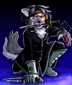 Rating: Safe Score: 0 Tags: anthro assassin boots canid canine canis claws clothing e621 edmol eyewear footwear glasses gloves handwear knife male mammal shirt shoes snout solo tail teeth topwear transformation wolf User: bunchy7s