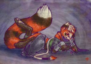 Rating: Safe Score: 0 Tags: ailurid anthro arm_support arm_warmers armwear arthropod bent_leg biped black_body black_countershading bored clothed clothing countershading digital_media_(artwork) digital_painting_(artwork) digital_watercolor_(artwork) dipstick_tail duo e621 female feral fluffy fluffy_tail fur gesture grey_background grey_pawpads high_five insect leaning_on_elbow leg_markings leg_warmers legwear long_tail looking_down lying machine mammal markings midriff multicolored_tail off_shoulder on_front painting_(artwork) pattern_clothing pattern_topwear pawpads playful quadruped reclining red_panda relaxing reverse_countershading ring_(marking) ringed_tail robot scarf simple_background simulated_traditional_(artwork) socks_(marking) striped_clothing striped_markings striped_tail striped_topwear stripes tail tail_markings topwear torn_clothing watercolor_(artwork) white_tail_tip zanity User: bunchy7s