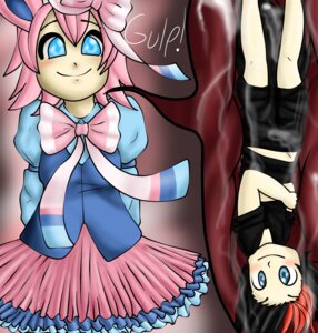 Rating: Questionable Score: 0 Tags: accessory anthro black_hair blue_eyes bow_ribbon breasts clothed clothing dress duo e621 eeveelution fan_character female female_pred generation_6_pokemon hair hair_accessory hair_bow hair_ribbon hi_res human human_pred human_prey internal larger_female larger_human looking_at_viewer male male/female male_prey mammal micro miloto multicolored_hair nintendo oral_vore pink_hair pokemon pokemon_(species) red_hair ribbons rich_(zoruaboyrich) size_difference smaller_human smaller_male smile swallowing sylveon vore young young_pred User: bunchy7s