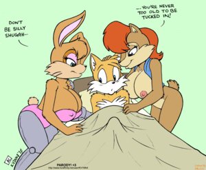 Rating: Explicit Score: 0 Tags: anthro archie_comics areola areola_slip bare_shoulders big_breasts blue_eyes bottomless breasts brown_body brown_fur brown_hair bunnie_rabbot canid canine chipmunk cleavage clothed clothing e621 english_text erect_nipples female fox fur green_eyes ground_squirrel group hair lagomorph leporid male mammal miles_prower nipples open_clothing open_shirt open_topwear rabbit red_hair rodent sally_acorn sciurid sega shirt sonic_the_hedgehog_(archie) sonic_the_hedgehog_(comics) sonic_the_hedgehog_(series) text topwear vkyrie young young_anthro User: bunchy7s