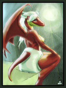 Rating: Questionable Score: 0 Tags: anthro astolpho blue_eyes border breasts clean_diaper clothed clothing diaper digital_media_(artwork) dragon e621 female green_border hair horn long_hair looking_at_viewer membrane_(anatomy) membranous_wings mythological_creature mythological_scalie mythology nipples non-mammal_breasts non-mammal_nipples quilrynn red_body scalie solo tail wearing_diaper white_diaper white_hair wings User: bunchy7s