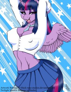 Rating: Questionable Score: 0 Tags: 2013 anthro anthrofied black-rose-studios breasts cleavage clothed clothing distracting_watermark e621 english_text equid equine feathered_wings feathers female friendship_is_magic fur hair hasbro hi_res horn looking_at_viewer mammal multicolored_hair my_little_pony mythological_creature mythological_equine mythology nipple_outline open_mouth purple_body purple_feathers purple_fur purple_hair seductive solo tail text twilight_sparkle_(mlp) two_tone_hair watermark winged_unicorn wings User: bunchy7s