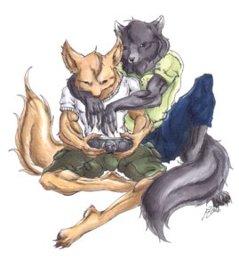 Rating: Safe Score: 0 Tags: 4_toes 5_fingers anthro arm_around_neck arms_bent barefoot bent_legs bottomwear brown_eyes canid canine cargo_shorts claws clothed clothing collared_shirt crossed_legs dipstick_ears duo e621 ear_markings electronics feet fennec_(character) fennec_fox fingers fox foxmajik front_view fully_clothed fur game_console gaming grey_body grey_fur handheld_console hands_together hands_together_elbows_apart holding_console holding_object holding_psp knee_pulled_up looking_down male mammal markings messy_tail multicolored_ears pants planted_leg playing_video_game playstation playstation_console playstation_portable polo_shirt psp_console shirt shorts simple_background sitting sony_corporation sony_interactive_entertainment t-shirt tail tan_body tan_fur toes topwear true_fox tucked_leg two_tone_ears unknown_artist white_background User: bunchy7s