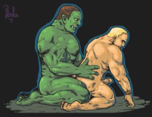 Rating: Explicit Score: 0 Tags: anal anal_penetration biceps blooper_(artist) duo e621 erection from_behind_position genitals human humanoid humanoid_pointy_ears interspecies kneeling low_res male male/male male_penetrated male_penetrating male_penetrating_male mammal muscular muscular_male nipples not_furry orc penetration penis pointy_ears sex side_view tusks User: bunchy7s