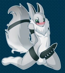 Rating: Explicit Score: 0 Tags: albelwolf alternate_color anthro balls bandai_namco black_sclera blush canid canine digimon digimon_(species) e621 erection fan_character folxmon genitals male mammal nude penis renamon sicknasty solo tail User: bunchy7s