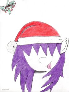 Rating: Safe Score: 0 Tags: absurd_res artist_name christmas christmas_clothing christmas_headwear clothing covered_eyes e621 equid equine female hair hasbro hat hat_over_eyes headgear headwear hi_res holidays horse looking_at_viewer lost_angel mammal mistletoe my_little_pony plant pointy_ears pony purple_hair santa_hat simple_background solo text tongue tongue_out traditional_media_(artwork) white_background User: bunchy7s