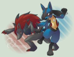 Rating: Safe Score: 0 Tags: 3_fingers 3_toes ambiguous_gender aminako anthro black_body black_fur blue_body blue_eyes blue_fur canid canine claws duo e621 feet fingers fur generation_4_pokemon generation_5_pokemon grey_body grey_fur hair long_hair lucario mammal nintendo nude on_one_leg pokemon pokemon_(species) pose red_eyes red_hair smile standing tail toes yellow_body yellow_fur zoroark User: bunchy7s