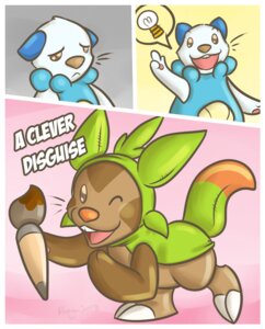 Rating: Safe Score: 0 Tags: 2013 ambiguous_gender anthro bodypaint border brush chespin digital_media_(artwork) disguise e621 generation_5_pokemon generation_6_pokemon humor nintendo oshawott outline paintball paintbrush pokemon pokemon_(species) rozga solo tail white_border User: bunchy7s