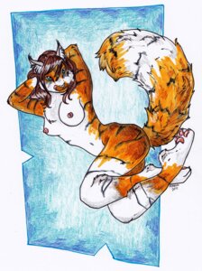 Rating: Questionable Score: 0 Tags: 2011 anthro breasts domestic_cat e621 feet felid feline felis female foxene hindpaw licking licking_lips licking_own_lips mammal nipples paws pinup pose self_lick solo tail tongue tongue_out traditional_media_(artwork) whiskers User: bunchy7s