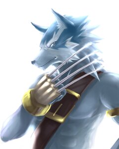 Rating: Safe Score: 0 Tags: 5_fingers abs anthro armlet blue_body blue_fur canid canine canis claw_(weapon) e621 fingers fur grey_body grey_eyes grey_fur inner_ear_fluff looking_at_viewer male mammal melee_weapon sachs_(shining) sega shining_(sega) shining_soul_2 simple_background sky_gomi solo tuft weapon white_background wolf User: bunchy7s