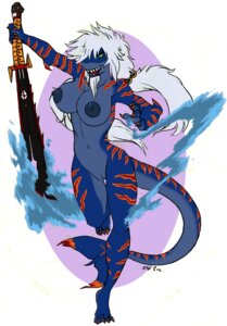 Rating: Explicit Score: 0 Tags: anthro aquatic big_breasts breasts e621 female fish genitals green_eyes hair jabberwockychamber long_hair melee_weapon nipples non-mammal_breasts non-mammal_nipples nude open_mouth ponytail running shark solo stripes sword tail teeth vulva water weapon white_hair yashria User: bunchy7s