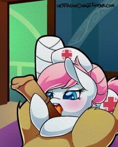 Rating: Explicit Score: 0 Tags: 2014 4:5 animal_genitalia animal_penis blush cast duo e621 earth_pony equid equine equine_genitalia equine_penis erection female feral friendship_is_magic genitals hasbro hentagon horse licking male male/female mammal my_little_pony nurse_redheart_(mlp) oral penile penis penis_lick pony sex tongue tongue_out User: bunchy7s