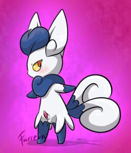 Rating: Explicit Score: 0 Tags: 2_tails anthro balls blue_hair blush crossgender e621 erection fur furreon generation_6_pokemon genitals gynomorph hair intersex meowstic meowstic_(female) multi_tail nintendo nude penile_spines penis pokemon pokemon_(species) red_eyes simple_background solo tail white_body white_fur yellow_sclera User: bunchy7s