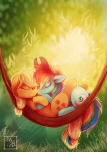 Rating: Safe Score: 0 Tags: applejack_(mlp) blonde_hair blue_body blue_fur blush clothing cowboy_hat cuddling cutie_mark detailed_background duo e621 earth_pony equid equine eyes_closed female female/female feral friendship_is_magic fur hair hasbro hat headgear headwear horse hug mammal multicolored_hair my_little_pony outside pony rainbow_dash_(mlp) rainbow_hair romantic romantic_ambiance romantic_couple sharley sleeping tail User: bunchy7s