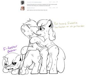 Rating: Explicit Score: 0 Tags: 2012 accessory ambiguous_penetration apple_bloom_(mlp) ask_blog ass_up black_and_white bodily_fluids clenched_teeth collar color_coded color_coded_text dashaloo dialogue dildo dominant dominant_female e621 earth_pony english_text equid equine eyes_closed feathered_wings feathers female female/female feral feral_on_feral friendship_is_magic group group_sex hair_accessory hair_ribbon hasbro heart_after_text heart_symbol horn horse leash line_art magic mammal message monochrome my_little_pony mythological_creature mythological_equine mythology pegasus penetration pony rainbow_dash_(mlp) ribbons sex sex_toy simple_background strapon stuttering submissive submissive_female sweat sweetie_belle_(mlp) tail teeth text text_with_heart threesome tongue tongue_out train_position trio tumblr unicorn user_avatar user_message white_background wings young young_feral User: bunchy7s