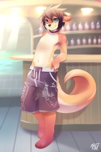 Rating: Safe Score: 0 Tags: 2013 3_toes absurd_res anthro bar beverage biped blue_eyes bottomwear brown_body brown_fur brown_hair choker clothed clothing collar collarbone digital_media_(artwork) e621 eyebrows feet food fur hair heterochromia hi_res jewelry leaning leaning_backward looking_at_viewer male mammal messy_hair mustelid navel necklace otter raised_eyebrows rudragon shorts signature smile smirk solo standing swimming_trunks swimwear tail text toes topless white_body white_fur User: bunchy7s