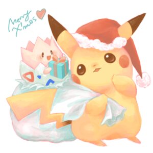 Rating: Safe Score: 0 Tags: 1:1 ambiguous_gender bag blush christmas clothing duo e621 english_text fur generation_1_pokemon generation_2_pokemon gift hat headgear headwear heart_symbol holiday_message holidays mammal mocopeng nintendo pikachu pokemon pokemon_(species) rodent tail text togepi yellow_body yellow_fur User: bunchy7s