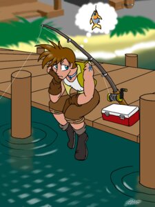 Rating: Safe Score: 0 Tags: 3:4 ageaus aquatic athletic athletic_male catmonkshiro e621 fish human male mammal outside pier seaside solo transformation User: bunchy7s