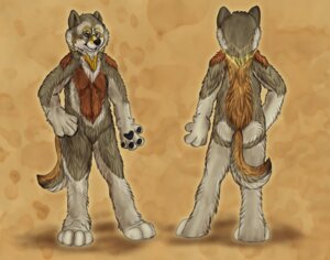 Rating: Safe Score: 0 Tags: 2011 akita anthro canid canine canis domestic_dog e621 eurasian_wolf graneth jerrymojo2 male mammal model_sheet pawpads paws solo spitz tail wolf User: bunchy7s