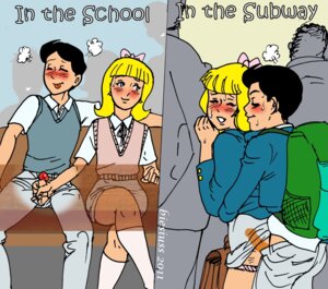 Rating: Explicit Score: 0 Tags: biesiuss blonde_hair blush capitana_galaxia captain_galaxia coronel_megaton female handjob legs_crossed panties panties_down public_sex rule34 school school_uniform skirt_up subway train zor_and_the_invincibles zor_y_los_invencibles User: bunchy7s