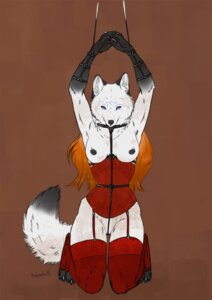 Rating: Questionable Score: 0 Tags: 2011 anthro arctic_fox arms_above_head bdsm black_nipples bondage bound breasts canid canine clothing corset dipstick_tail e621 female fox lingerie mammal markings nipples solo submissive submissive_female tail tail_markings topwear true_fox winterbalg wolftale User: bunchy7s