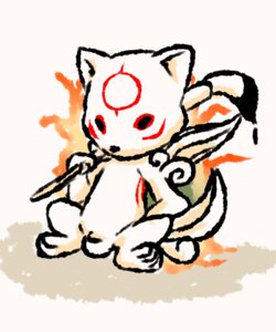 Rating: Explicit Score: 0 Tags: 2013 5:6 abstract_background animal_genitalia anthro balls black_eyes black_sclera brush capcom chibiterasu_(okami) clover_studio digital_media_(artwork) e621 empty_eyes facial_markings freeflyspecter fur genitals head_markings hi_res holding_ink_brush ink_brush male markings okami_(capcom) paint_drip red_markings sheath shota simple_background sitting solo spread_legs spreading sun white_background white_body white_fur young young_anthro young_male User: bunchy7s