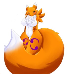 Rating: Questionable Score: 0 Tags: 2012 anthro bandai_namco big_breasts big_tail black_nose black_sclera blue_eyes breasts canid canine digimon digimon_(species) double_tomoe e621 facial_markings female fur head_markings looking_at_viewer mammal markings mrpanic nude orange_body orange_fur renamon simple_background smile solo tail tomoe_(symbol) white_background white_body white_fur User: bunchy7s