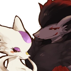Rating: Safe Score: 0 Tags: 1:1 anthro black_body black_fur blush blush_stickers bottomwear bust_portrait canid canine clothing denim denim_bottomwear denim_clothing denim_shorts duo e621 ears_up female fur generation_5_pokemon half-closed_eyes head_down hi_res icon looking_at_viewer looking_away male mammal markings mienshao moko_luffy multicolored_body multicolored_fur narrowed_eyes nintendo pokemon pokemon_(species) portrait red_eyes romantic romantic_couple shorts simple_background smile smirk two_tone_body two_tone_fur whiskers white_background white_body white_fur zoroark User: bunchy7s