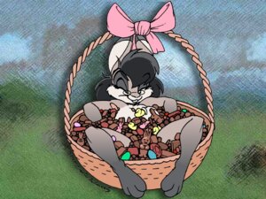 Rating: Questionable Score: 0 Tags: 2004 3_toes 4:3 abstract_background anthro barefoot basket biped black_hair buckteeth bunny_bloom candy censored chocolate container convenient_censorship dessert e621 easter easter_basket egg eric_schwartz eyebrow_through_hair eyebrows eyewear feet female food fur glasses grey_body grey_feet grey_fur hair hindpaw holidays lagomorph leporid mammal one_eye_closed paws peeps pince-nez rabbit ribbons simple_background smile solo teeth toes translucent translucent_hair wink User: bunchy7s