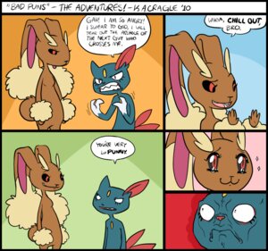 Rating: Safe Score: 0 Tags: :3 >:( anthro comic dialogue duo e621 english_text female generation_2_pokemon generation_4_pokemon humor lagomorph lopunny mammal nintendo pokemon pokemon_(species) pokemorph pun sneasel text wrenwhite User: bunchy7s