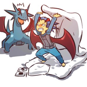 Rating: Safe Score: 0 Tags: 1:1 blue_hair bottomwear clothed clothing cosplay duo e621 feral fully_clothed generation_3_pokemon hair hitec human male mammal membrane_(anatomy) membranous_wings nintendo nude pants pokemon pokemon_(species) pokemon_trainer quadruped ragequit salamence shirt tail topwear wings User: bunchy7s