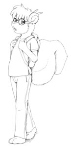 Rating: Safe Score: 0 Tags: anthro arkaid backpack barefoot biped black_and_white child clothed clothed_anthro clothed_male clothing e621 eyewear feet glasses hair line_art looking_at_viewer male male_anthro monochrome plantigrade simple_background solo tail three-quarter_view white_background young young_anthro young_male User: bunchy7s