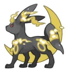 Rating: Safe Score: 0 Tags: ambiguous_gender canid canine e621 eeveelution feral generation_2_pokemon glowing low_res mammal moon nintendo pearlasaurus pokemon pokemon_(species) red_eyes simple_background solo tail umbreon white_background User: bunchy7s