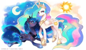 Rating: Safe Score: 0 Tags: blue_hair crown cutie_mark duo e621 equid equine ethereal_hair feathered_wings feathers female feral friendship_is_magic hair hasbro headgear horn long_hair looking_at_viewer lying mammal moon my_little_pony mythological_creature mythological_equine mythology princess princess_celestia_(mlp) princess_luna_(mlp) quadruped royalty sibling_(lore) sister_(lore) sisters_(lore) standing suizilla sun tail tiara winged_unicorn wings User: bunchy7s