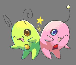 Rating: Safe Score: 0 Tags: alpha_channel ambiguous_gender butt_bump cold-cereal dendel duo e621 keitai_denjuu_telefang low_res one_eye_closed simple_background teletel transparent_background unknown_species wink User: bunchy7s
