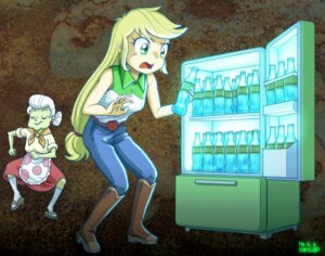 Rating: Safe Score: 0 Tags: 2014 abstract_background applejack_(eg) blonde_hair bottle container crossover dancing duo e621 equestria_girls eyes_closed eyewear fallout female granny_smith_(eg) green_eyes hair hasbro heart_symbol human humor long_hair mammal medicine microsoft my_little_pony nuka-cola nuka-cola_quantum potion simple_background smile surprised uotapo water User: bunchy7s