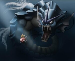 Rating: Safe Score: 0 Tags: ambiguous_gender aquatic duo e621 empty_eyes fin fish generation_1_pokemon gyarados lulu-berlu magikarp nintendo open_mouth pokemon pokemon_(species) size_difference swimming teeth underwater water white_eyes User: bunchy7s