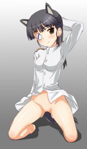 Rating: Explicit Score: 0 Tags: animal_ear black_hair blush bottomless brown_eyes clothing eye_patch female no_panties pointy_chin pussy rule34 sakamoto_mio strike_witches tail testa uncensored world_witches_series User: bunchy7s